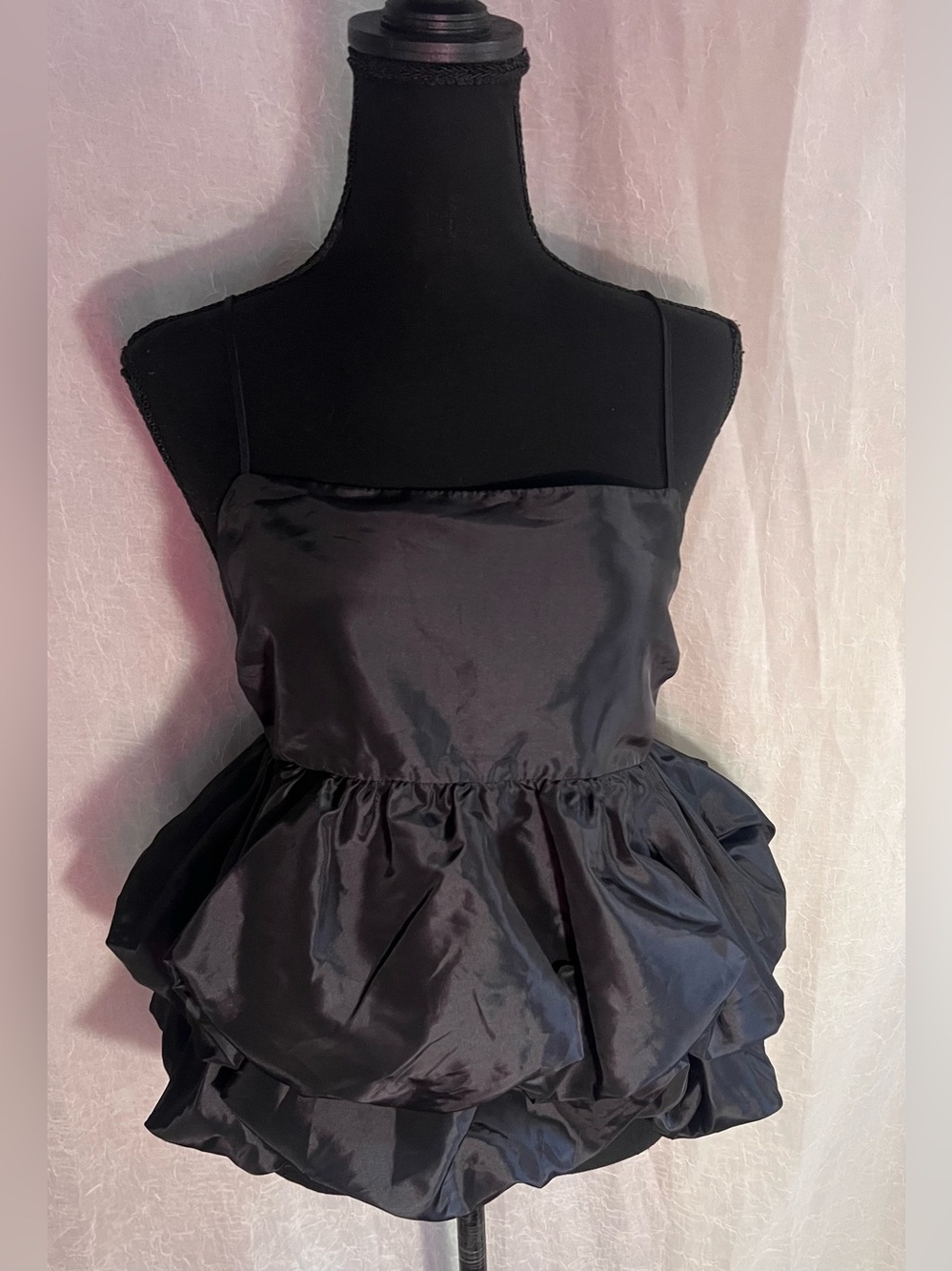 A new day black puffy peplum tank